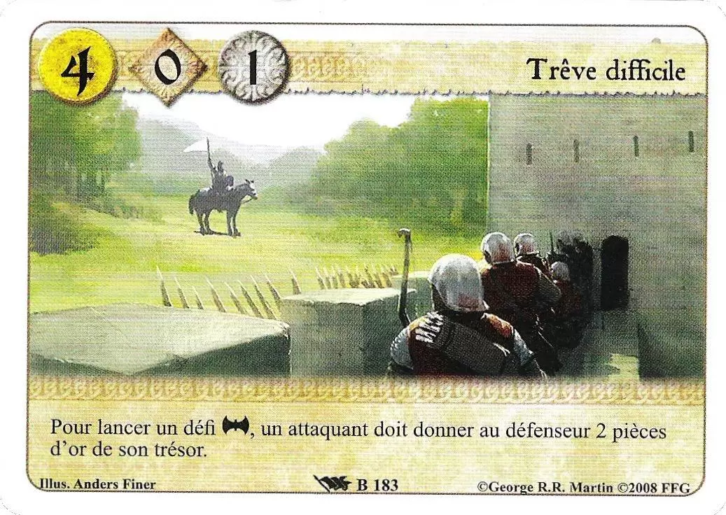 Le Trône de Fer Le jeu de carte - Trêve Difficile
