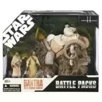 Bantha with Tusken Raiders - brown