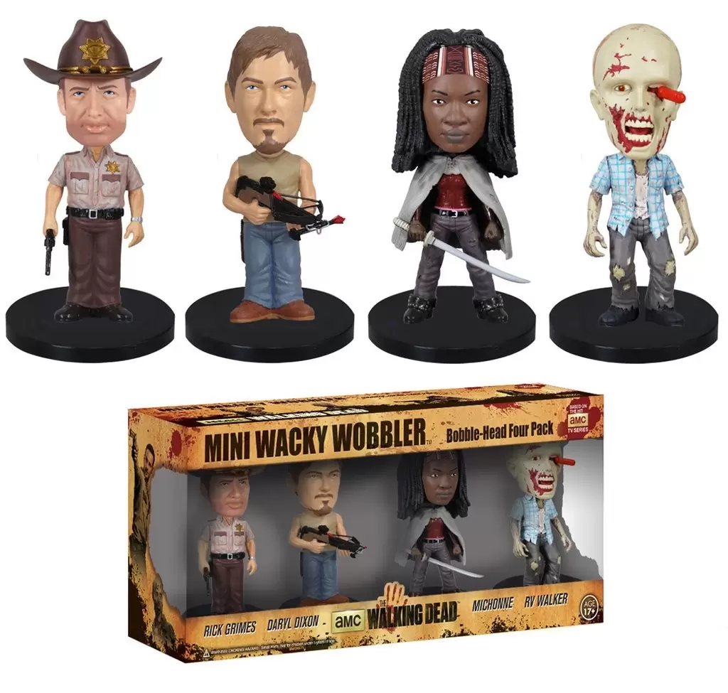 Mini Wacky Wobbler - The Walking Dead 4 Pack