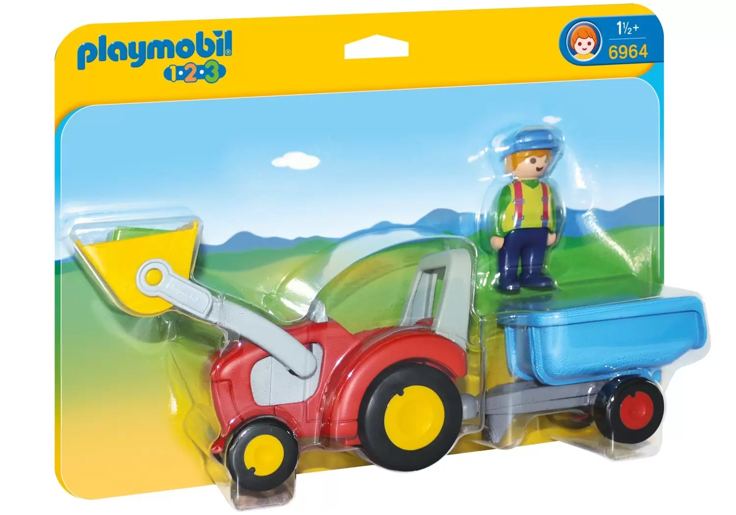 Playmobil 1.2.3 - Tractor with Trailer