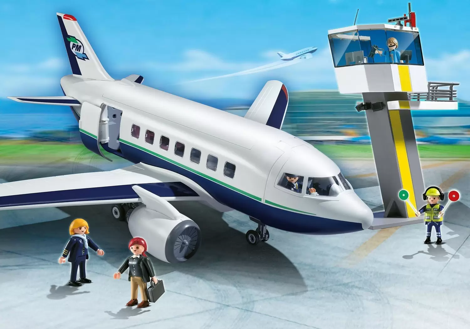 Playmobil Aéroport & Avions - Avion et tour de contrôle