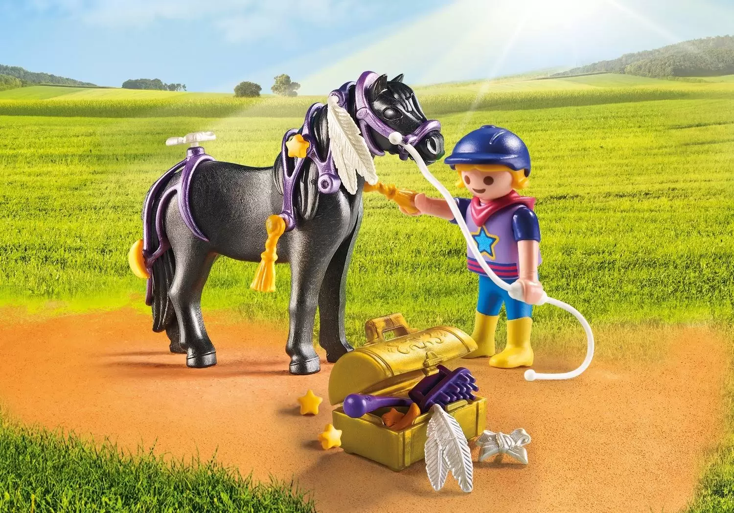 Playmobil Country Cavalière avec soigneur et poney
