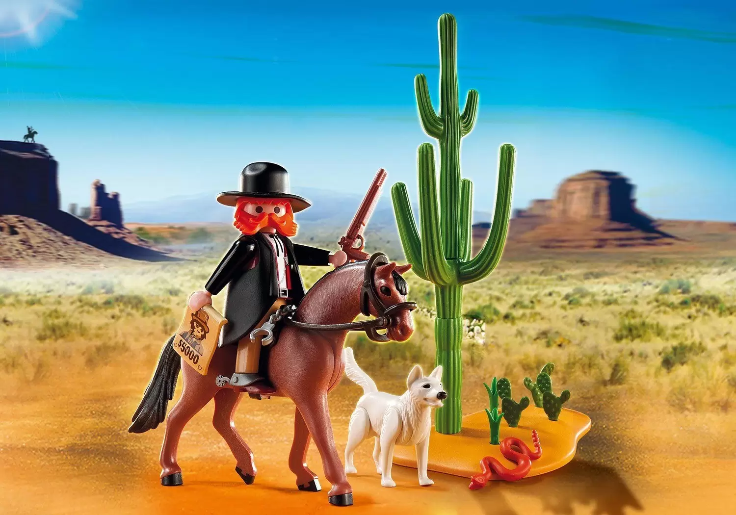 Far West Playmobil - Sheriff with Horse