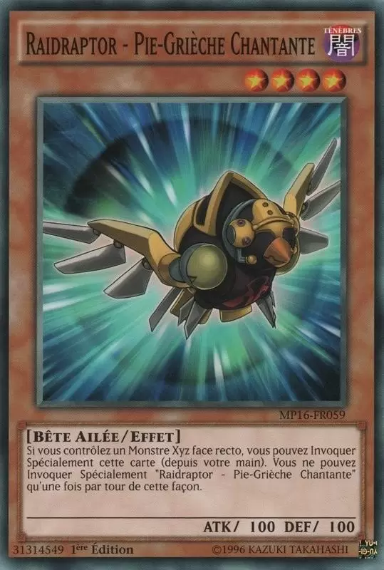 Mega Pack 2016 MP16 - Raidraptor - Pie-Grièche Chantante