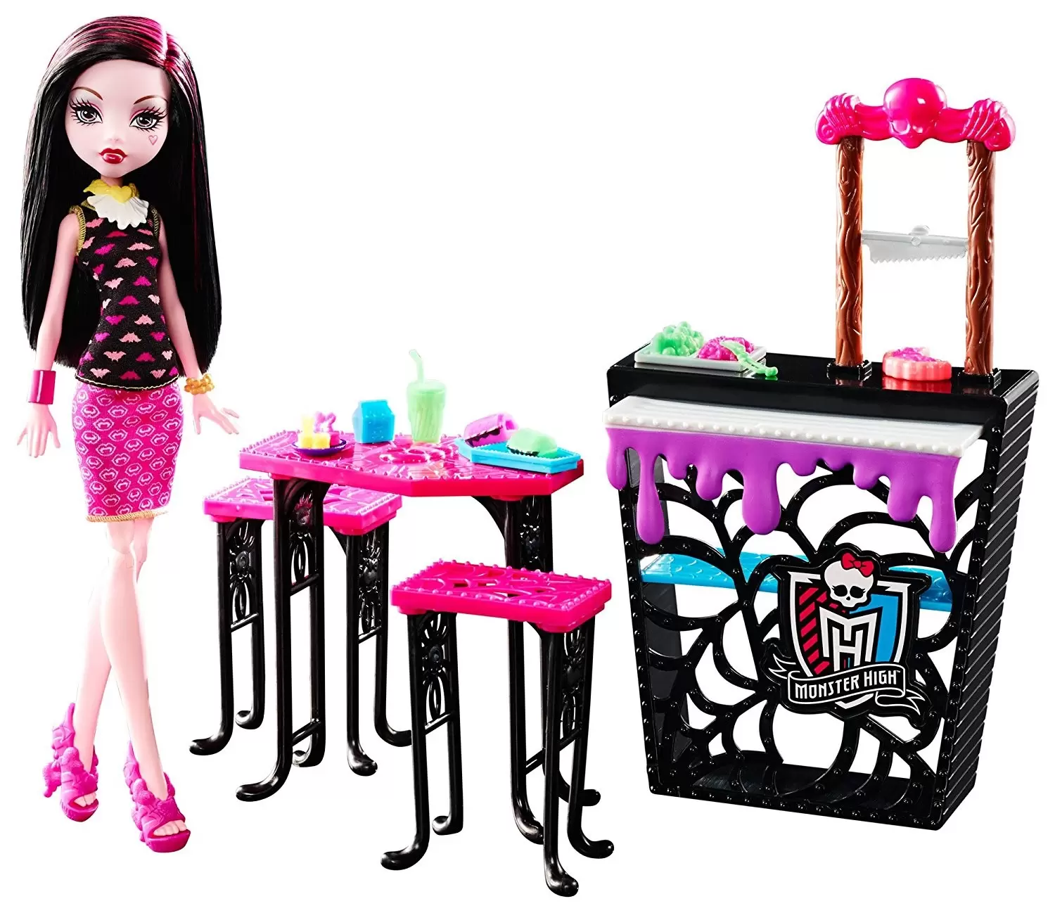 Monster High Dolls - Beast Bites Cafe + Draculaura - Creepateria