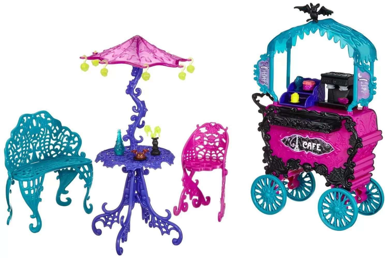 Monster High Dolls - Café Cart - Scaris