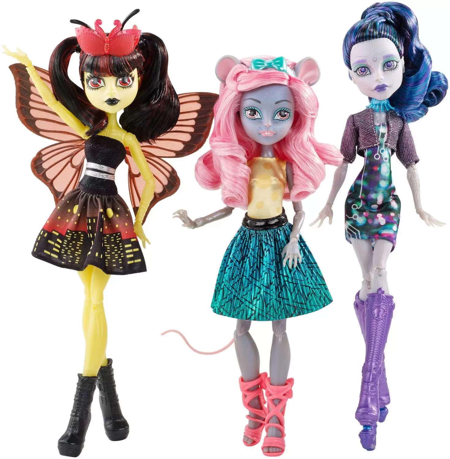 Monster High Dolls - City Ghouls - Luna, Mouscedes et Elle - Boo York Boo York