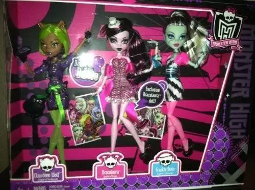 Monster High - Clawdeen, Draculaura & Frankie (3-pack) - Dawn of the Dance