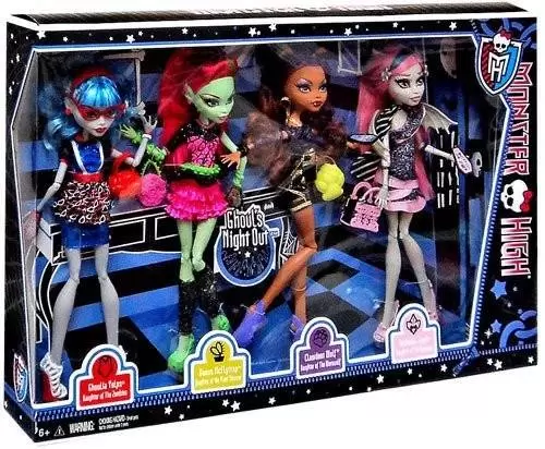 Monster High - Clawdeen, Ghoulia, Rochelle & Venus (4-pack exclusive) - Ghoul\'s Night Out