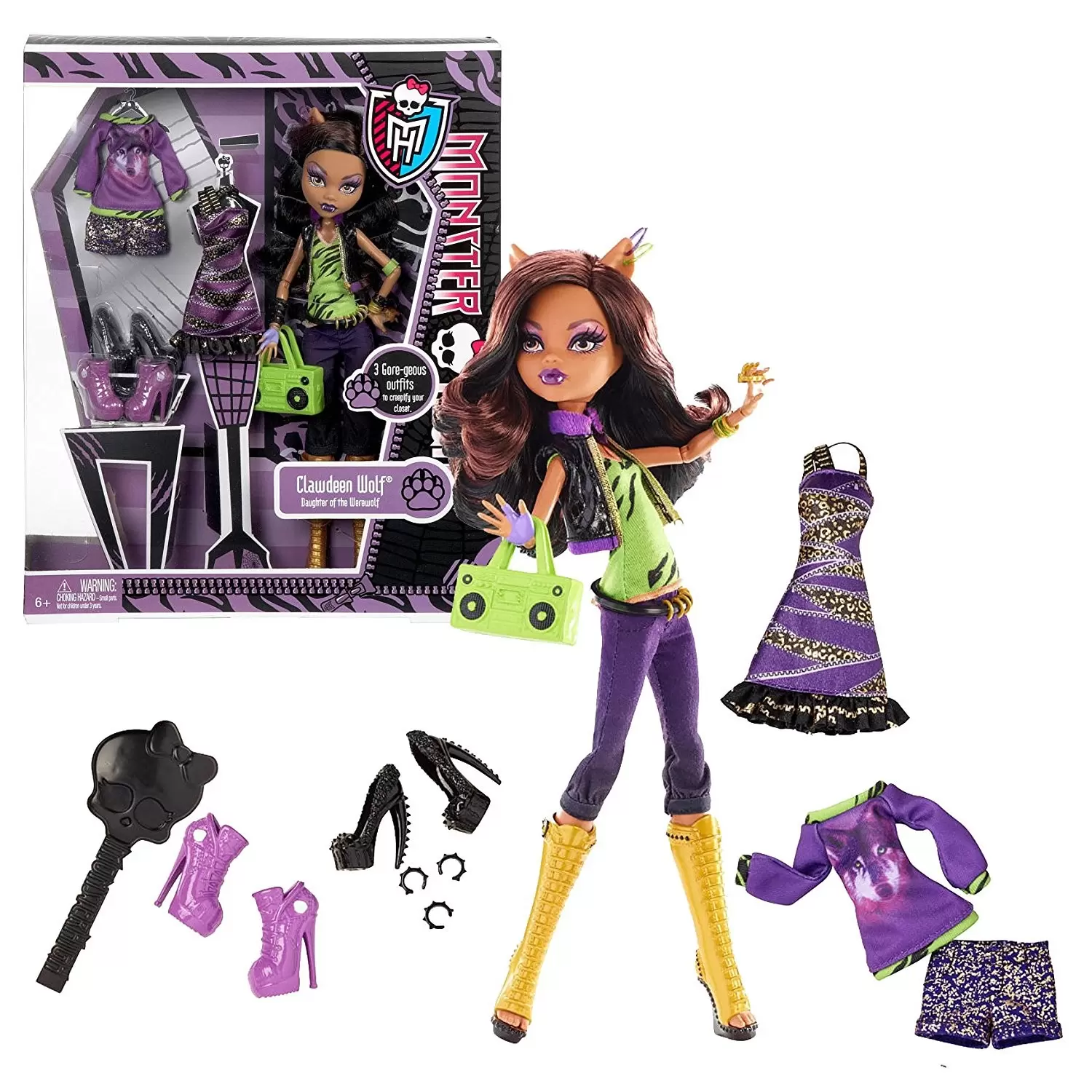 MONSTER HIGH DOLL CLAWDEEN WITH KILLER STYLE DAUGHTER OF WEREWOLF