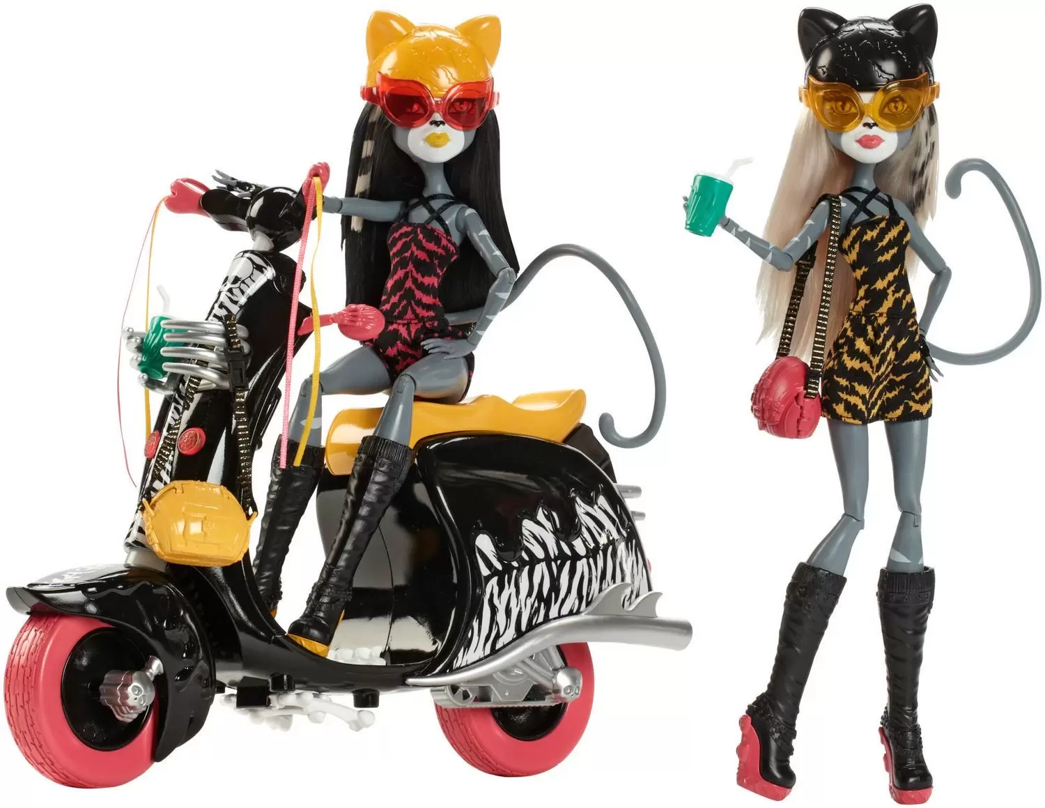 Monster High Dolls - Meowlody & Purrsephone (2-pack) - Wheelin\'Werecats