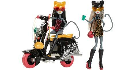 monster high meowlody and purrsephone dolls