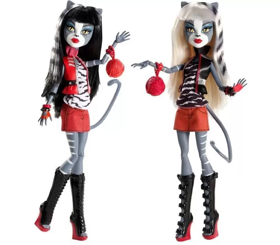 Monster High - Purrsephone & Meowlody - Filles jumelles de chats-garous - Basic