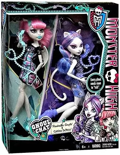 Monster High Dolls - Rochelle Goyle & Catrine DeMew (2-pack) - Ghoul Chat