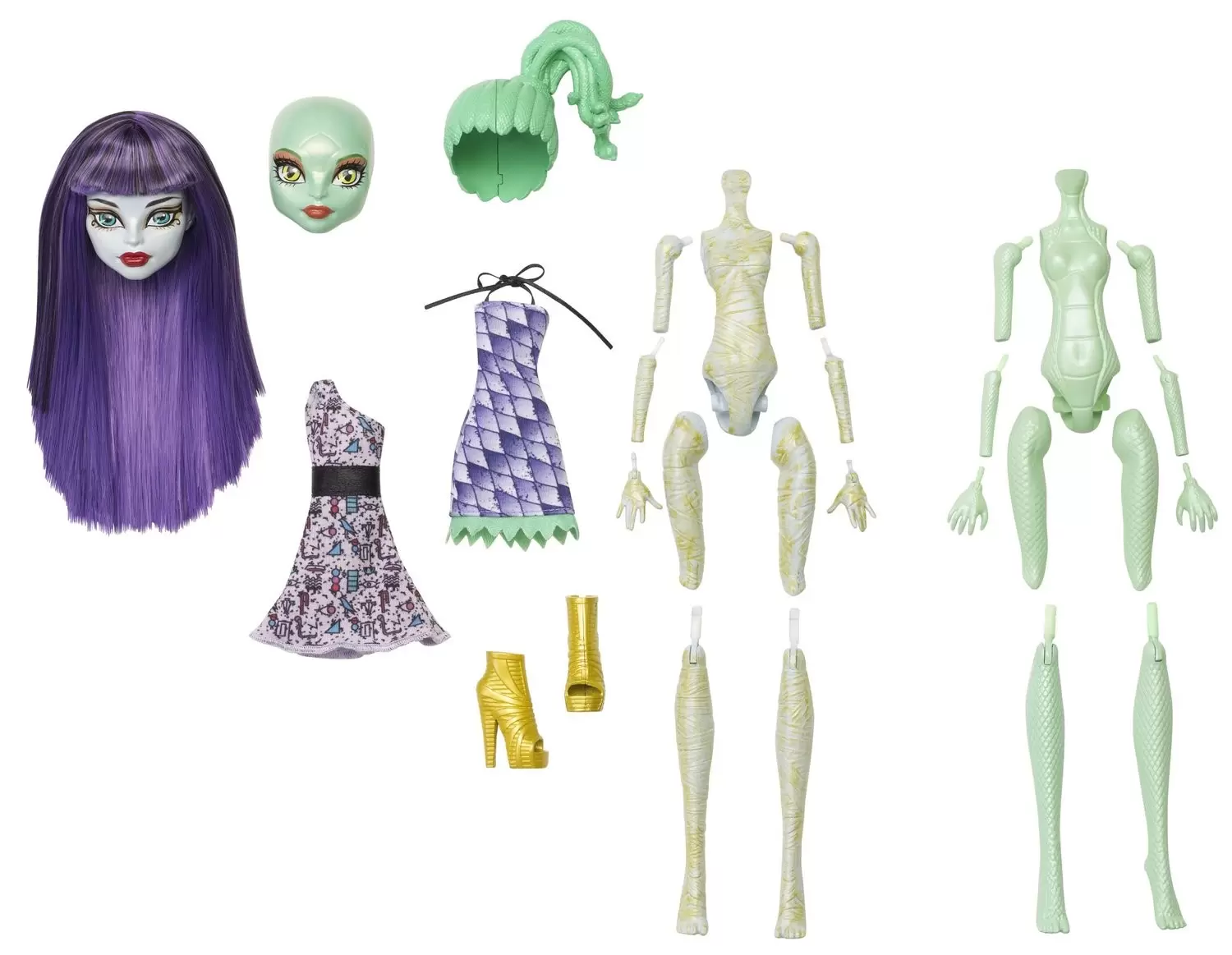 Monster High Dolls - Starter Pack Mummy & Gorgon - Create-A-Monster