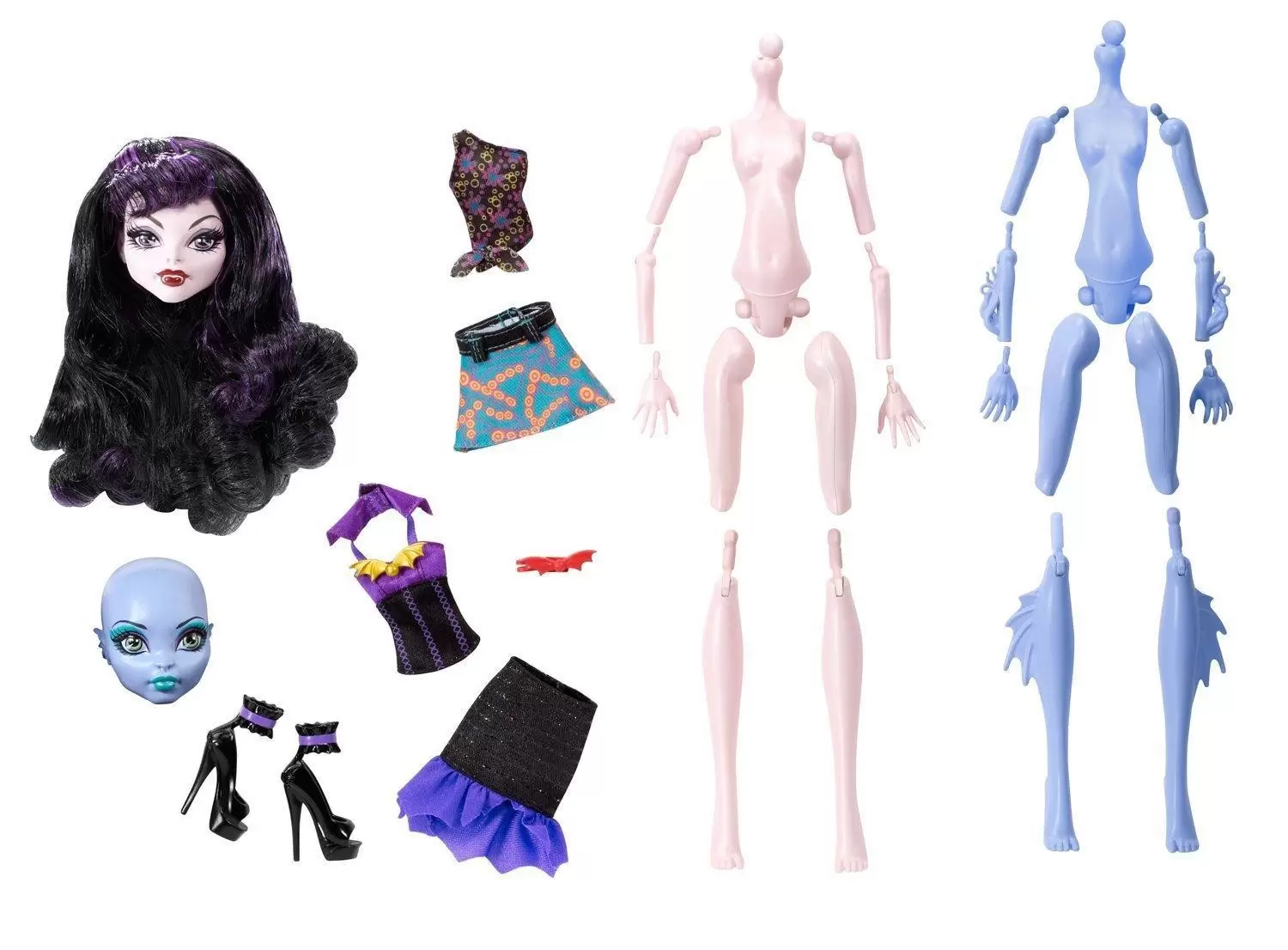 Monster High Dolls - Starter Pack Vampire & Sea Monster - Create-A-Monster