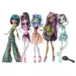 Cleo, Draculaura, Ghoulia, Clawdeen & Frankie (5-pack) - Skull Shores