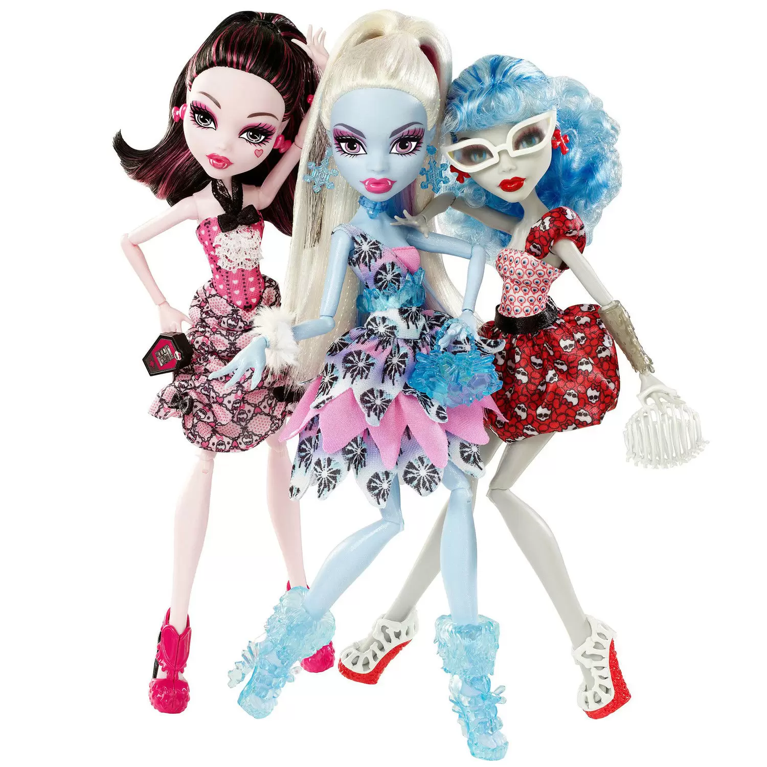 Monster High Dolls - Draculaura, Abbey Bominable & Ghoulia Yelps (3-pack) - Dot Dead Gorgeous