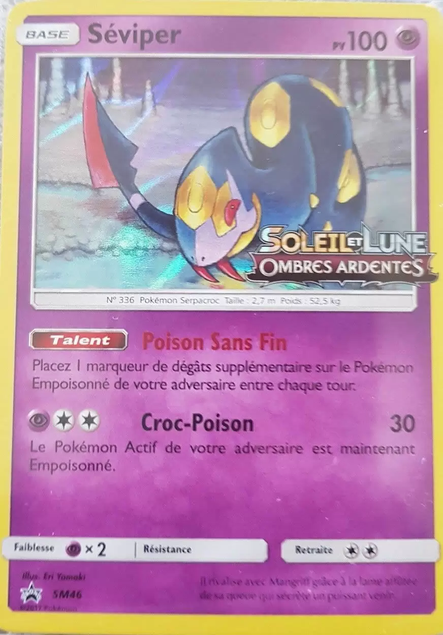 Cartes Promo Black Star Soleil et Lune - Seviper