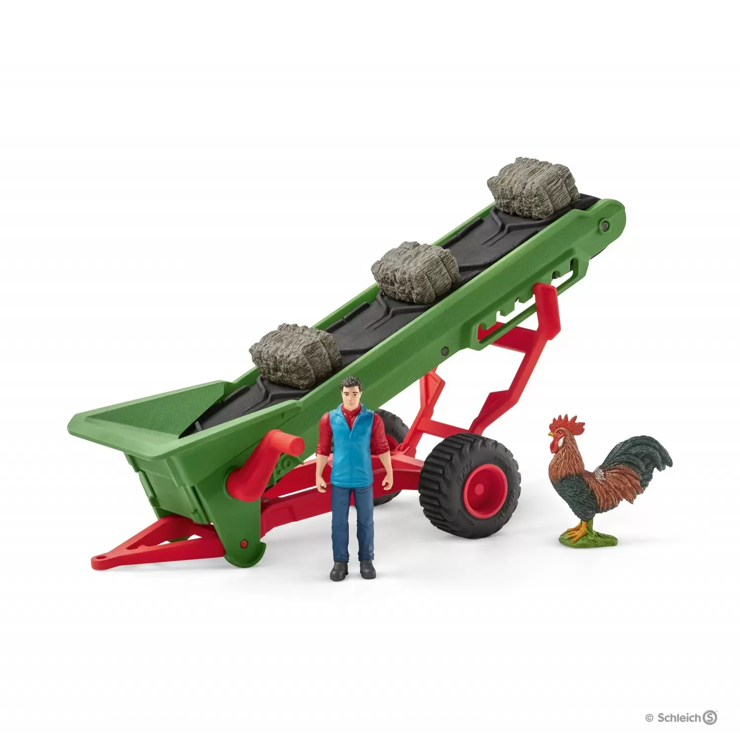 Farm World - Bande transporteuse de foin avec fermier