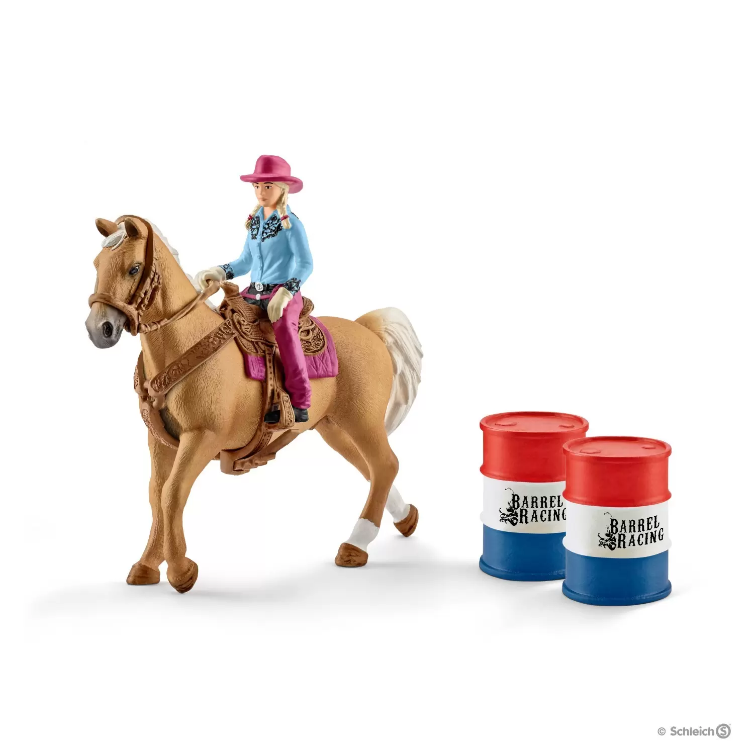 Farm World - Barrel racing avec une cowgirl