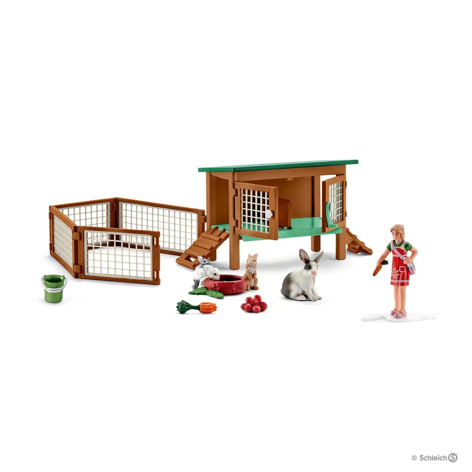 Farm World - Cage à lapins avec lapins et nourriture