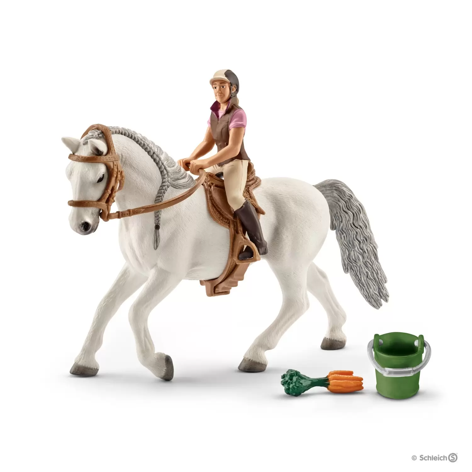 Horse Club - Cavalière sur jument lipizzan