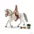 Cavalière sur jument lipizzan