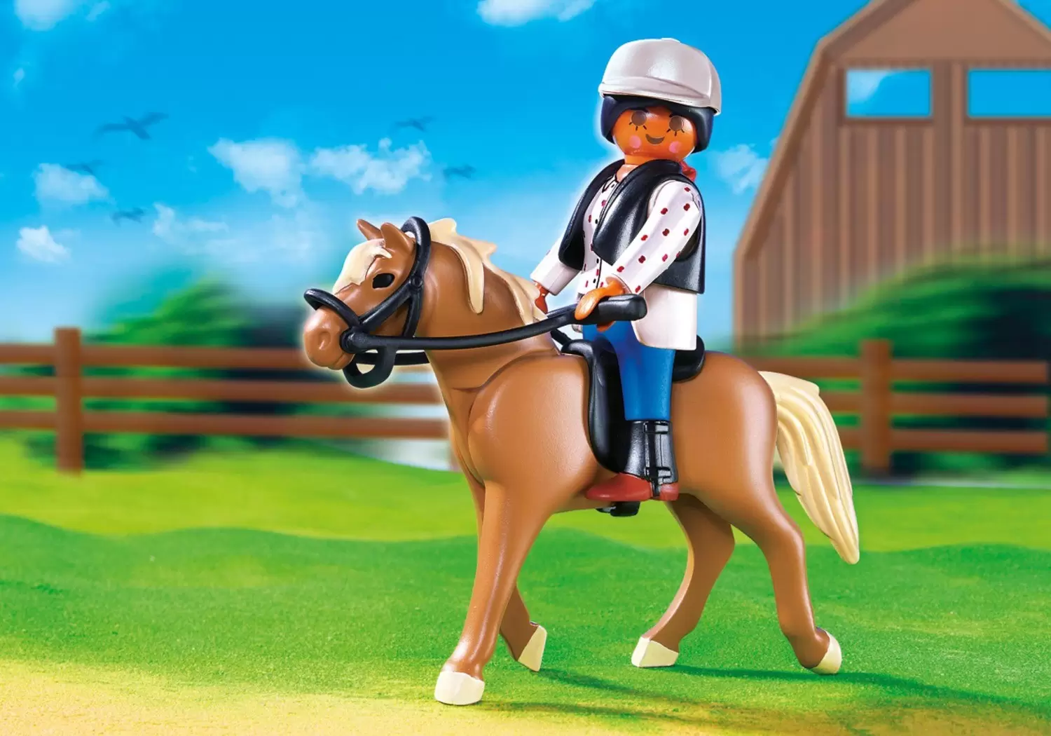 Playmobil Horse Riding - Haflinger Horse with Rider and Stable