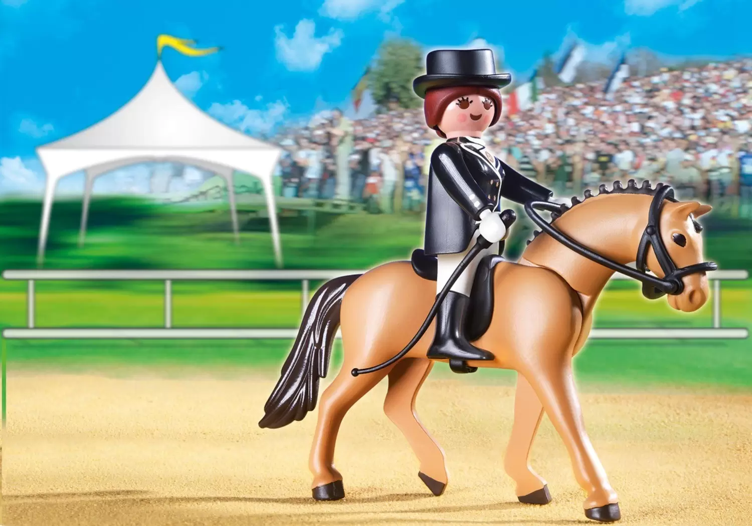 Playmobil Horse Riding - German Sport Horse with Dressage Rider and Stable