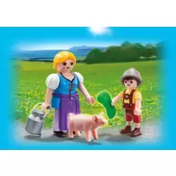 Country Woman and Boy Duo Pack