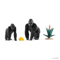 Gorilles en quête de nourriture