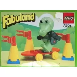 Clive Crocodile on his Skateboard