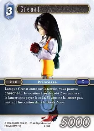 Cartes Final Fantasy : Opus 3 - Grenat