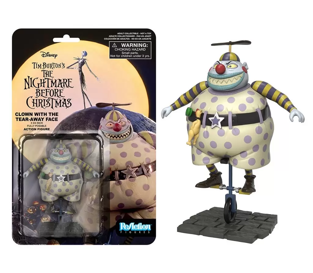ReAction Figures - Nightmare Before Christmas - Clown with the Tearaway Face