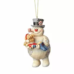 Frosty Holding Karen Hanging Ornament