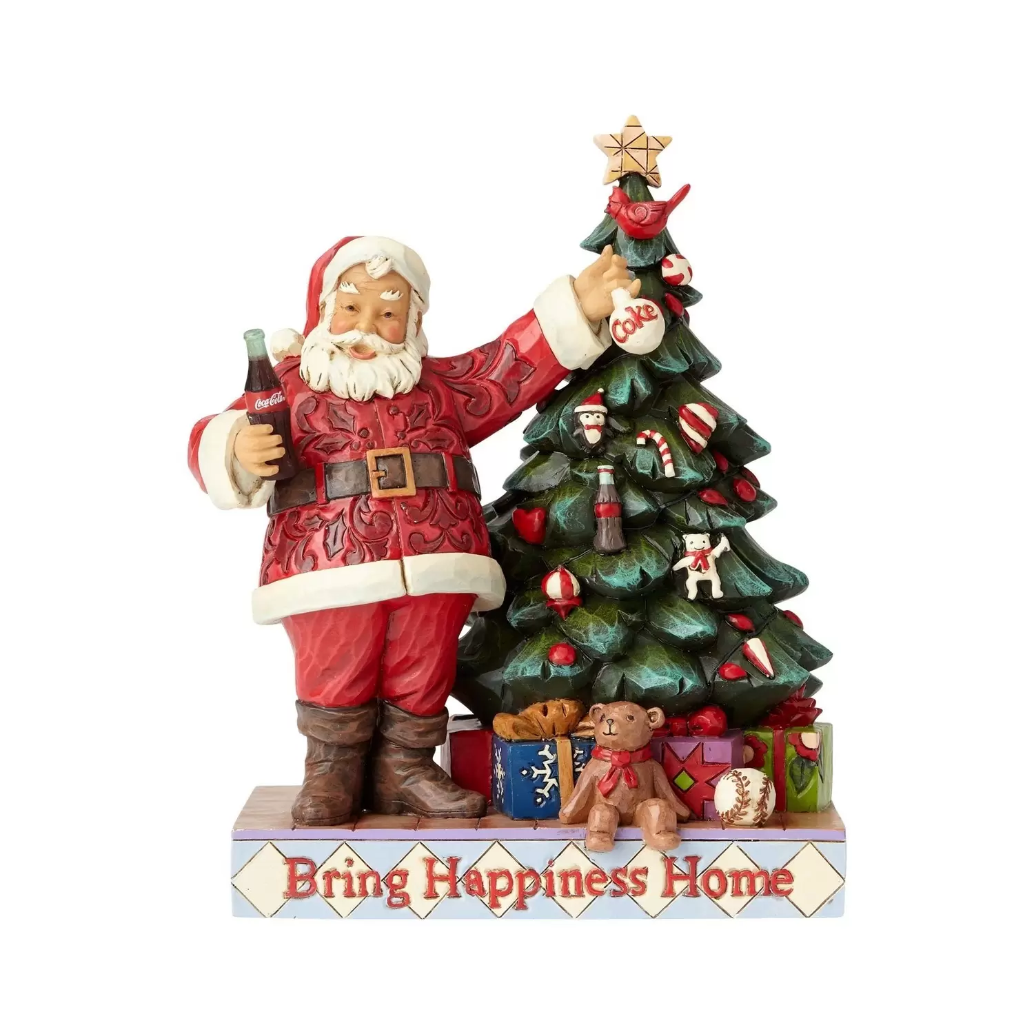 Coca-Cola Jim Shore - Bring Happiness Home-Coca-cola Santa with Tree