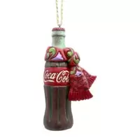 Coca-Cola Bottle with Scarf Hanging Ornament