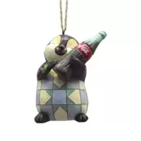Penguin with Coke Bottle Hanging Ornament