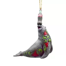 Seal with Coke Bottle Hanging Ornament