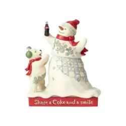 Share a Coke and a Smile-Coca-cola Snowman and Baby Polar Bear