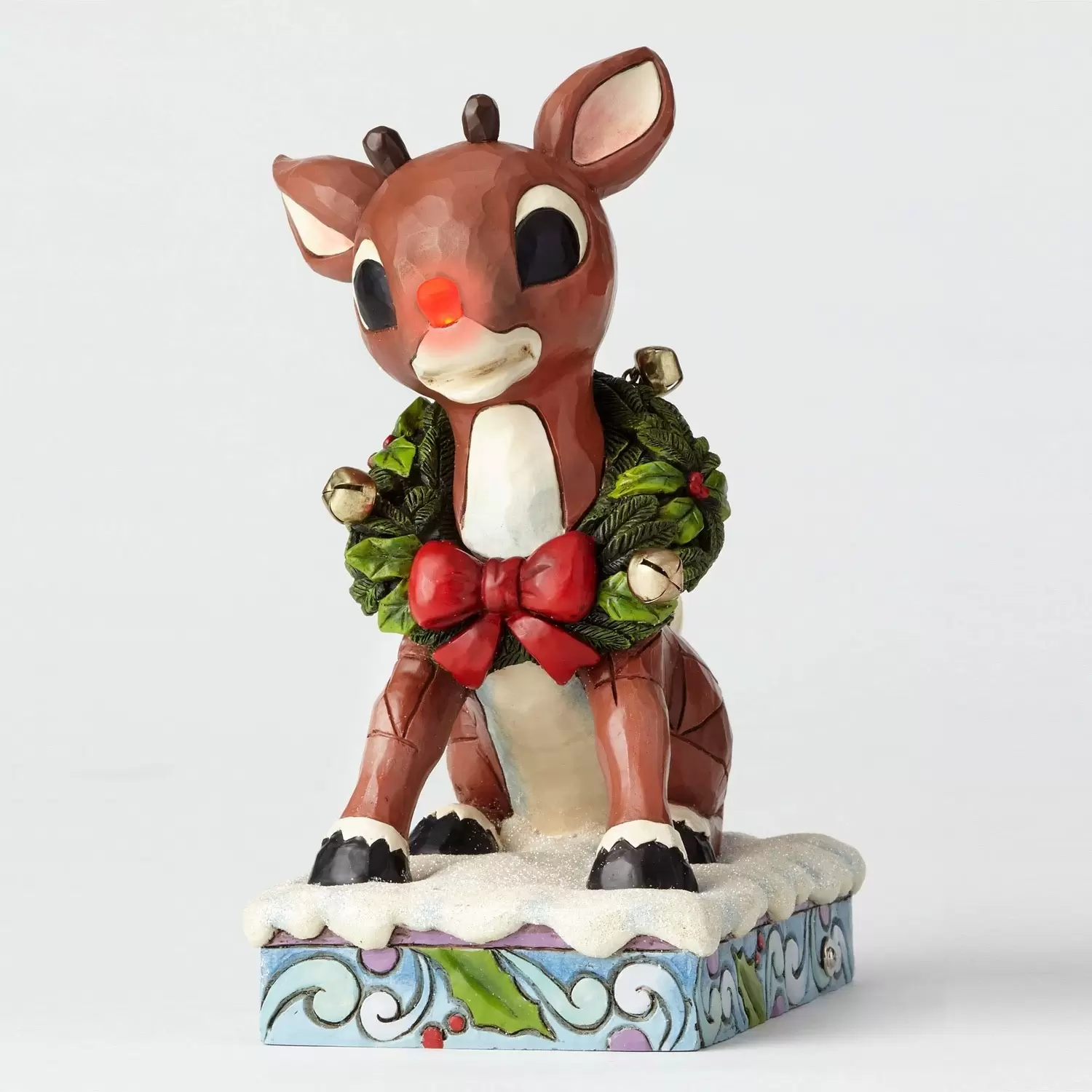 Cartoons  - Jim Shore - Lighted Rudolph with Wreath