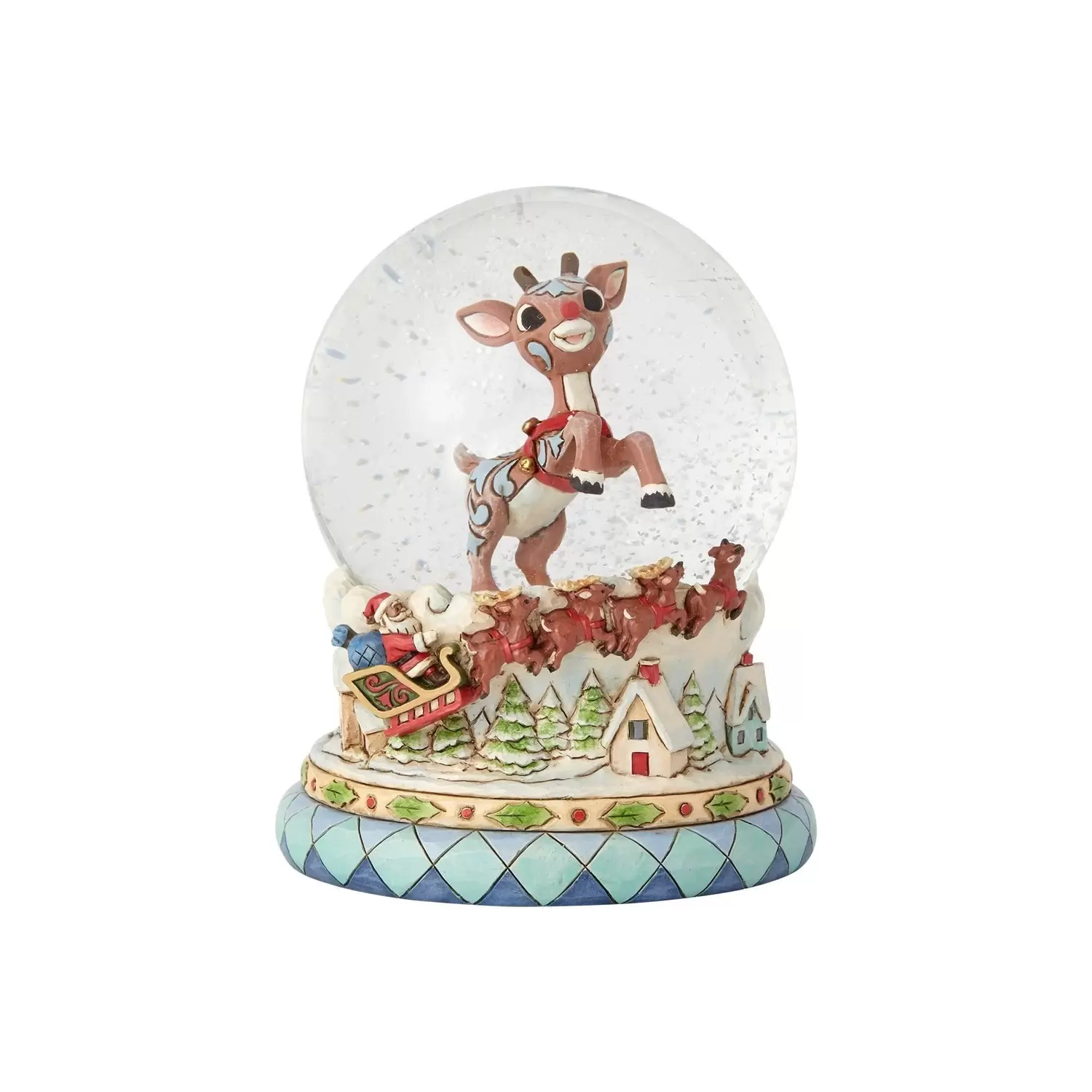 Cartoons  - Jim Shore - Rudolph and Santa\'s Sleigh Waterball