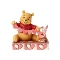 Handmade Valentines - Pooh and Piglet Heart Valentine