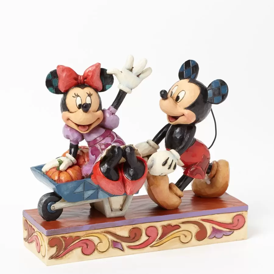 Disney Traditions by Jim Shore - Picking Pumpkins Together - Harvest Mickey And Minnie