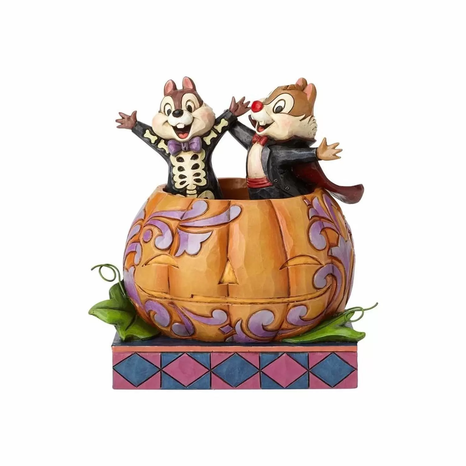 Disney Traditions by Jim Shore - Tiny Tricksters - Chip & Dale in Pumpkin