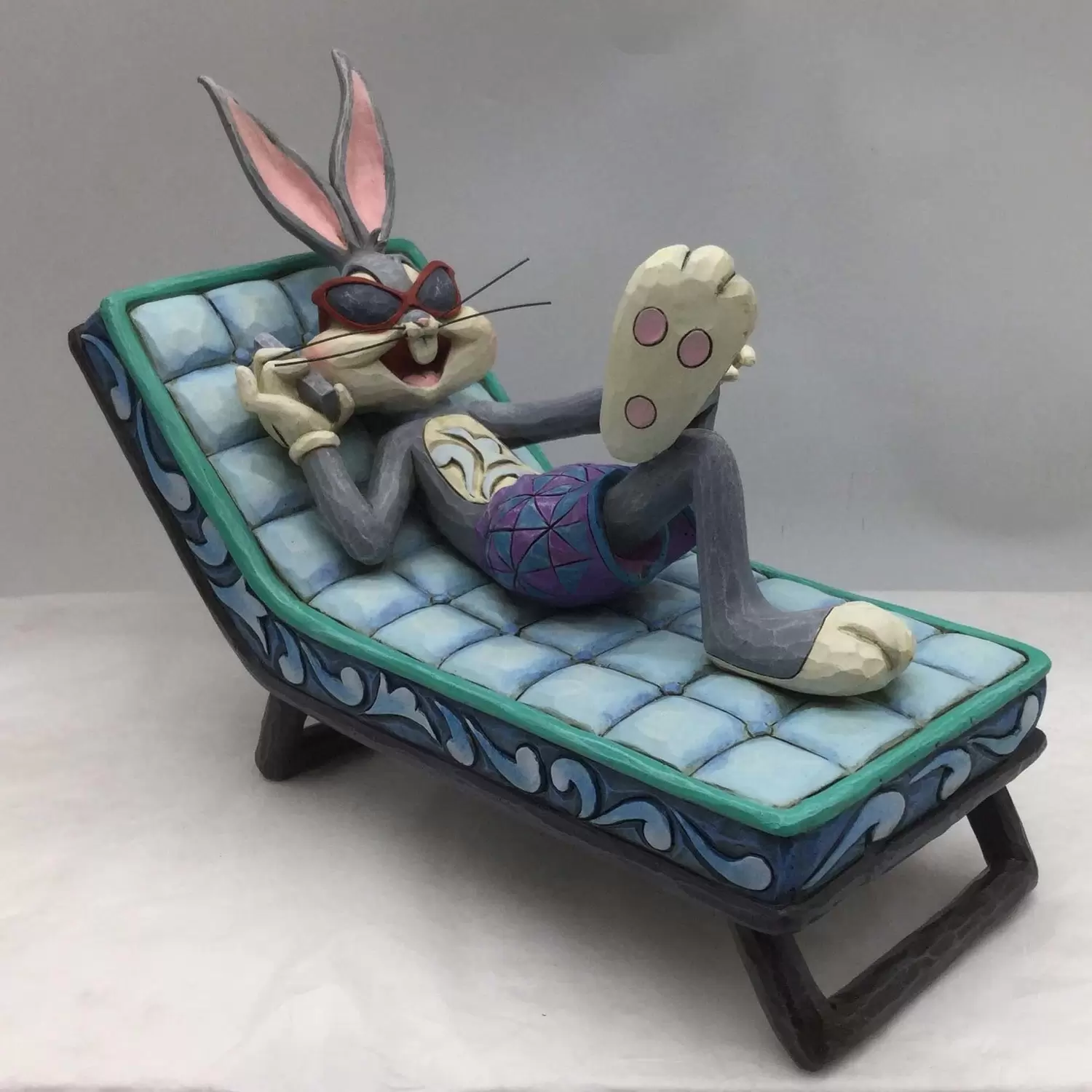 Looney Tunes characters by Jim Shore - Hollywood Hare - Bugs on Lounger