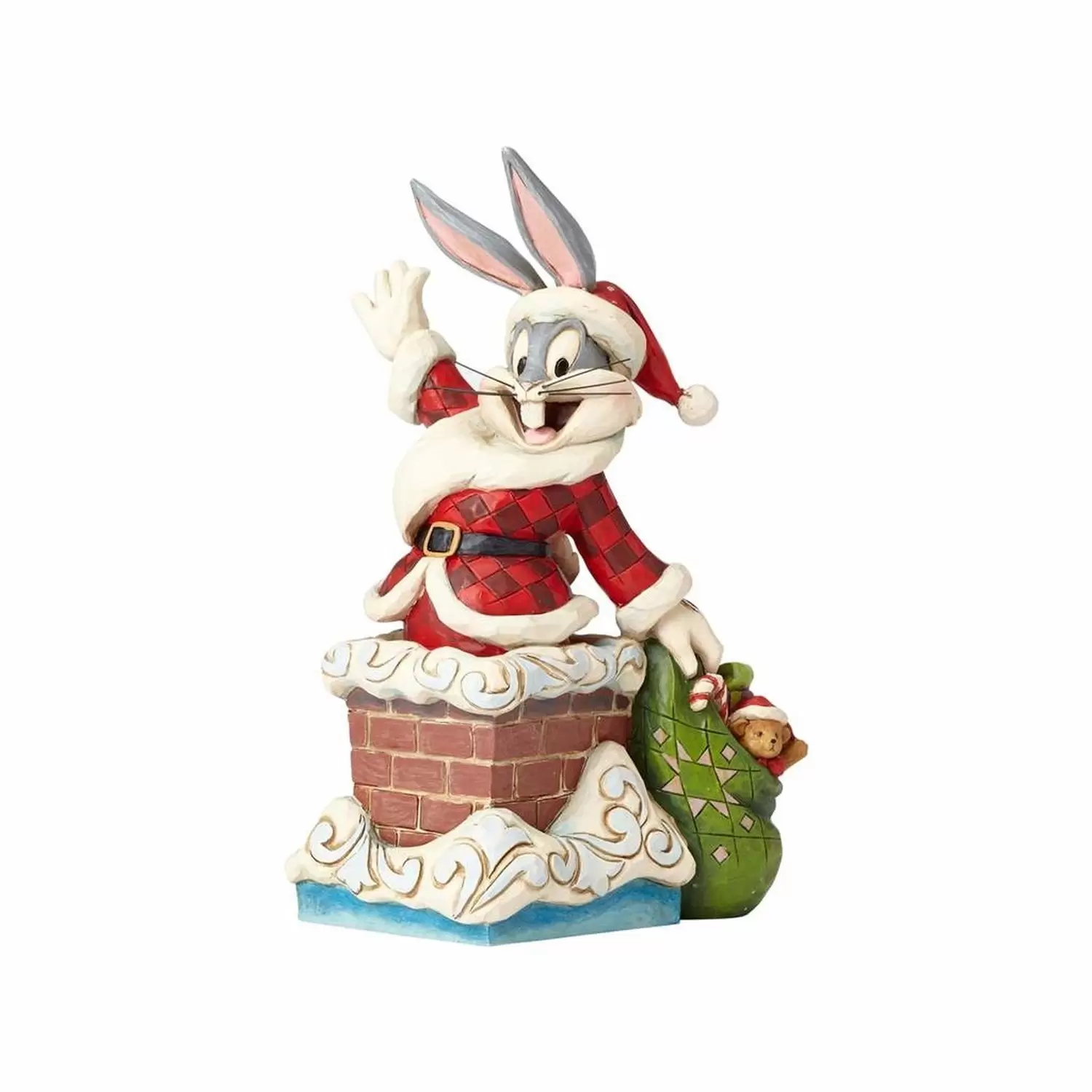 Looney Tunes characters by Jim Shore - Up on the Roof Top - Santa Bugs Bunny