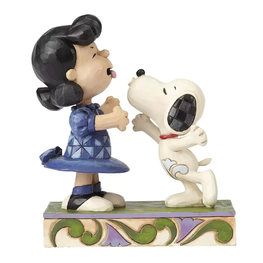 Agh I Ve Been Kissed By A Dog Snoopy Kissing Lucy Figurine Peanuts Jim Shore