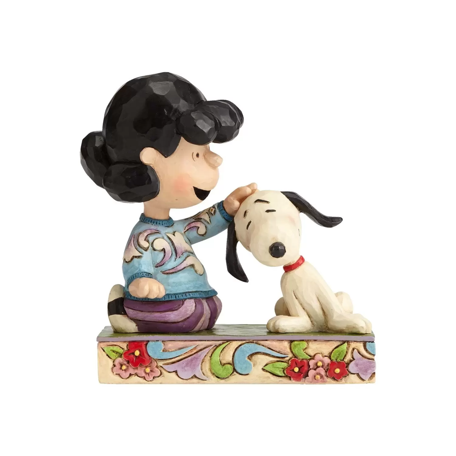 Peanuts - Jim Shore - Angling For Attention - Lucy Petting Snoopy
